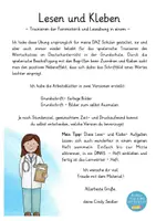 Vorschau - Arbeitsblätter - Gesundheit / Krankheiten / beim Arzt Lesen und Kleben Deutsch Arbeitsblätter - Seite 1