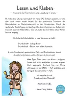 Vorschau - Arbeitsblätter - Lesen und Kleben Deutsch Hygiene, Pflege, Schönheit - Seite 1