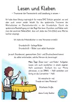 Vorschau - Arbeitsblätter - im Restaurant / essen gehen Deutsch Lesen und Kleben Arbeitsblätter - Seite 1