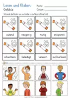 Vorschau - Arbeitsblätter - Gefühle Lesen und Kleben Sachunterricht DAZ - Seite 3