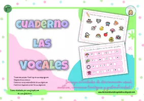 Vista previa - Hojas de trabajo - BONITO CUADERNO PARA TRABAJAR LAS VOCALES Y CONSONANTES - Portada