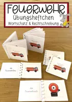 Vorschau - Anderer Materialtyp - Feuerwehr – Übungsheftchen Wortschatz & Rechtschreibung - Deckblatt