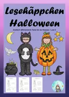 Vorschau - Arbeitsblätter - Lesehäppchen Halloween (Klassen 1 und 2) - Deckblatt
