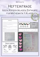 Vorschau - Stundenentwürfe - Hefteinträge Mathematik 1. Klasse - Ideen, Kopiervorlagen, Stundenentwürfe #silvesterknaller24 - Deckblatt