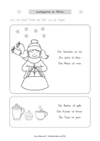 Vorschau - Arbeitsblätter - Lesehäppchen Im Winter (Klassen 1 und 2) - Seite 1