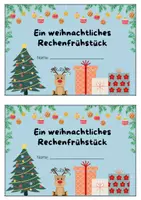 Vorschau - Arbeitsblätter - Materialpaket - Weihnachtliches Rechenfrühstück (Klasse 1-4) - Seite 1