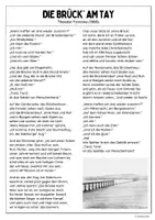 Vorschau - Arbeitsblätter - Die Brück’ am Tay von Theodor Fontane (Ballade) - Seite 1