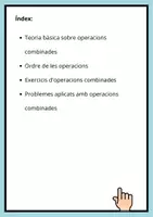 Vista previa - Hojas de trabajo - Operacions combinades suma, resta i multiplicació - página 1