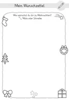 Vorschau - Arbeitsblätter - Wunschzettel (passend zum interaktiven Adventskalender) - Deckblatt