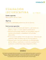 Vista previa - Hojas de trabajo - Evaluación lectoescritura - página 2