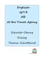 Vorschau - Arbeitsblätter - Reisebüro Travel Agency Scotland Dialog - Deckblatt
