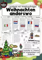 Vorschau - Stationenlernen - Weihnachten in... Lesetexte mit Übungsblättern - Deckblatt