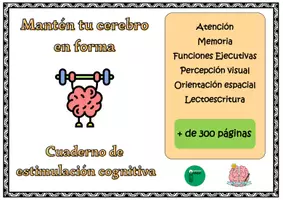 Vista previa - Hojas de trabajo - NUEVO CUADERNO DE ESTIMULACIÓN COGNITIVA +300 PAG - Portada