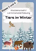 Vorschau - Test - Klassenarbeit/Lernstandserhebung "Tiere im Winter" - Klasse 3/4 - Deckblatt