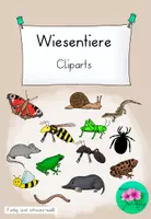 Vorschau - selbst erstellte Cliparts/Grafiken - Wiesentiere Cliparts - kommerziell nutzbar - Deckblatt