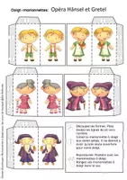 Aperçu - Matériel pour travaux manuels / dessin - Opéra Hänsel et Gretel - Marionnettes à doigts pour les cours de musique - Page 3