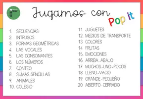Vista previa - Juegos / Gamificación - INFANTIL COLECCIÓN 105 TABLEROS POP IT 30 TIPOS ACTIVIDADES + plantilla - página 3