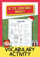 Vista previa - Hojas de trabajo - At the Christmas Market vocabulary activity (inglés) - Portada