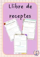 Vista previa - Hojas de trabajo - Llibre de receptes, moments a la cuina - Portada