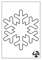 Vorschau - Mal- und Bastelvorlagen - Schneeflocke Ausmalvorlage / Ausmalbild - Seite 1