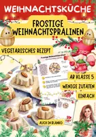 Vorschau - Unterrichtsreihen - Wichtelrezept: Frostige Weihnachtspralinen | Vegetarisches Weihnachtsrezept | Hauswirtschaft Klasse 5–9 - Deckblatt