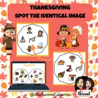 Vista previa - Juegos / Gamificación - THANKSGIVING - Spot the identical image (Card game) - Portada
