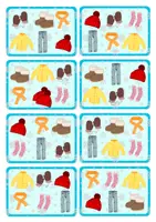 Vorschau - Spiele - Was fehlt - Winterkleidung (Wortschatz Spiel) - Deckblatt