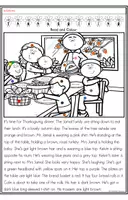 anteprima - Esercizi - Thanksgiving Read & Colour - Pagina 2