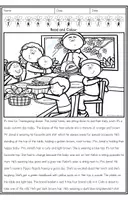anteprima - Esercizi - Thanksgiving Read & Colour - Pagina 3