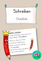 Vorschau - Arbeitsblätter - Checkliste zum freien Schreiben - differenziert - Deckblatt