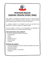 Vista previa - Hojas de trabajo - Cuaderno Actividades de Orientación Espacial - página 1