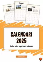 anteprima - Poster - Calendari 2025 en català (amb esdeveniments importants) - Pagina di copertina