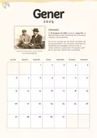 Vorschau - Poster - Kalender 2025 auf Katalanisch (mit wichtigen Ereignissen) - Seite 1
