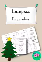 Vorschau - Arbeitsblätter - Lesepass Dezember – Weihnachtliche Leseförderung für Grundschulkinder - Deckblatt