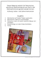 Vorschau - Mal- und Bastelvorlagen - Weihnachtsgruß Zuckerstangen - Klasse 1 bis 4 - Seite 1