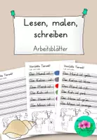 Vorschau - Arbeitsblätter - Verrückte Tierwelt- Lesen, malen, schreiben - differenziert - Deckblatt