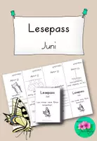 Vorschau - Arbeitsblätter - Lesepass Juni – Kreative Sommer-Leseförderung für Grundschulkinder - Deckblatt