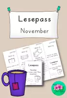 Vorschau - Arbeitsblätter - Lesepass November – Kreative Leseförderung für die grauen Herbsttage - Deckblatt