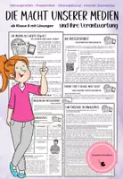 Vorschau - Unterrichtsreihen - Medien - Die Macht der Medien (Pressefreiheit, Medien als vierte Gewalt, Meinungsbildung und ethischer Journalismus) - Deckblatt