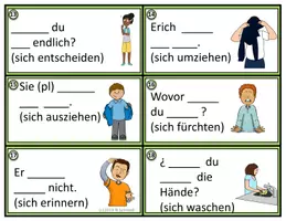 Vorschau - Stationenlernen - Reflexive Verben Aufgabenkarten: German Task Cards (DaF) - Seite 2