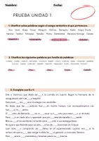 Vista previa - Refuerzo / NEE / Materiales de apoyo - 2 modelos de ficha de repaso o prueba Lengua Castellana - página 1