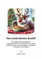 Vorschau - Mal- und Bastelvorlagen - Das runde Rentier Rudolf - Weihnachtsgedicht + 4 Rätsel - Deckblatt