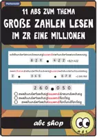 Vorschau - Arbeitsblätter - Große Zahlen lesen im ZR Eine Millionen (11 ABs, Zahlenraumerweiterung) - Deckblatt
