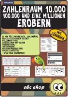 Vorschau - Arbeitsblätter - Zahlenraum 10.000, 100.000, Eine Millionen erobern (25 ABs, Stellenwerttafel, Zählen in Schritten, Nachbartausender, Tafelmaterial) - Deckblatt