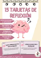 Vista previa - Refuerzo / NEE / Materiales de apoyo - TARJETAS DE REFLEXIÓN _ Mentalidad de Crecimiento - Portada