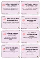 Vista previa - Refuerzo / NEE / Materiales de apoyo - TARJETAS DE REFLEXIÓN _ Mentalidad de Crecimiento - página 1
