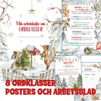 förhandsvisning - Ordklasser: Posters och arbetsblad med vintertema - försättsblad