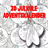 förhandsvisning - 3D Julkulor att färglägga - försättsblad
