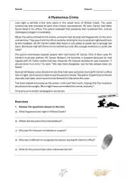 Vorschau - Arbeitsblätter - Reading Comprehension: A mysterious crime Klasse 8/9 - Seite 1