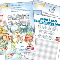 förhandsvisning - Skattjakt med julskämt+matte Redigerbar - sida 1